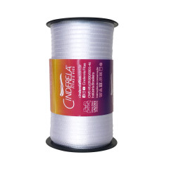 FITA DE CETIM DUPLA FACE 100M / 4MM - BRANCO