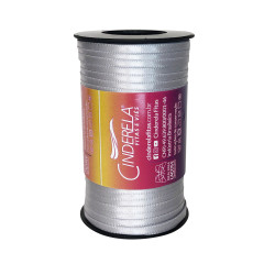 FITA DE CETIM DUPLA FACE 100M / 4MM - PRATA