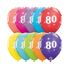QX PARTY BALLOON PKG PRINT 80 SPARKLE-A-RND