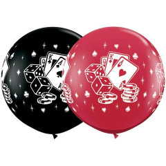 BALAO 3 R PRETO/RUBI PC2 DADOS E CARTAS DE CASSINO